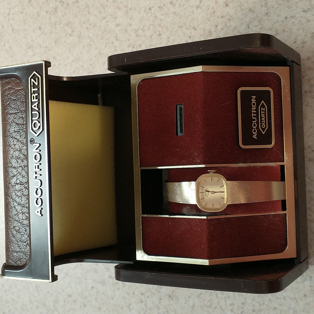 Bulova Accutron Quartz Gold Colored Watch